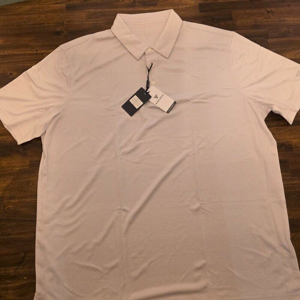 Maelreg Men's Golf Polo Shirt 2XL Lavender Purple Heather Performance NWT